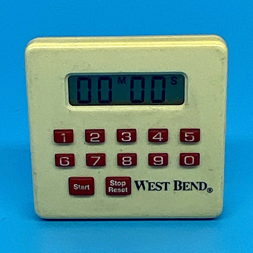 VTG West Bend Digital Kitchen Timer/Stopwatch Magnetic Back Battery Tested Works